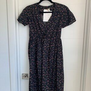 BNWT Christy Dawn "The Simple Dawn Dress" in Noir Tulips, PXS